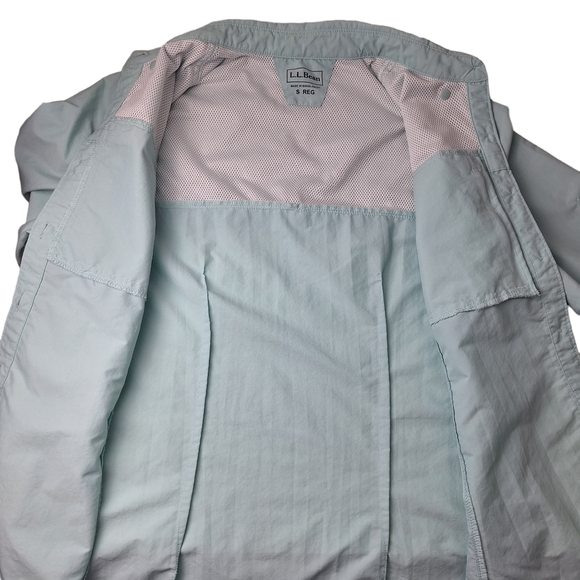 L.L Bean Women Small Vented Long Sleeve Outdoor Hiking Button Down Shirt Pockets - Picture 8 of 15